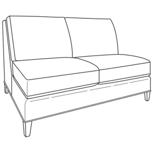Century Studio Essentials Jordan Armless Loveseat