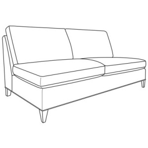 Century Studio Essentials Hartford Armless Loveseat