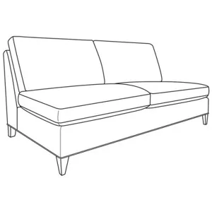 Century Studio Essentials Hartford Armless Loveseat