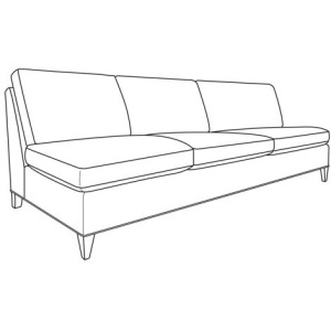 Century Studio Essentials Hartford Armless Sofa