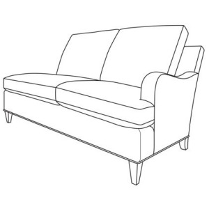 Century Studio Essentials Logan Raf Love Seat