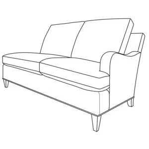 Century Studio Essentials Logan Raf Love Seat
