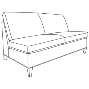Century Studio Essentials Logan Armless Loveseat