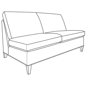 Century Studio Essentials Logan Armless Loveseat