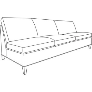 Century Studio Essentials Logan Armless Sofa