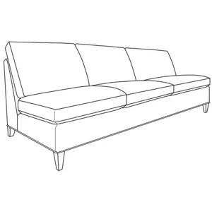Century Studio Essentials Logan Armless Sofa