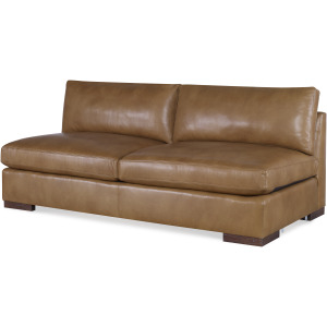 Century Leather Great Room Leather Armless Sofa
