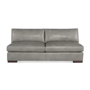 Century Leather Great Room Leather Armless Sofa