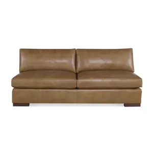 Century Leather Great Room Leather Armless Sofa