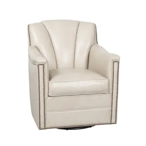Century Leather Lombard Swivel Glider