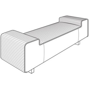 Century Home Elegance Tatami Quilted Bench Oak Base