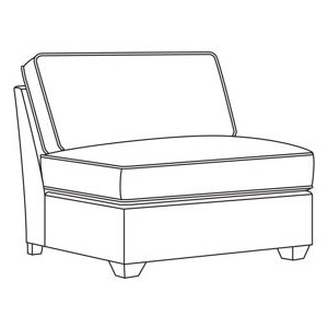 Century Home Elegance Cornerstone Armless Chair N Half