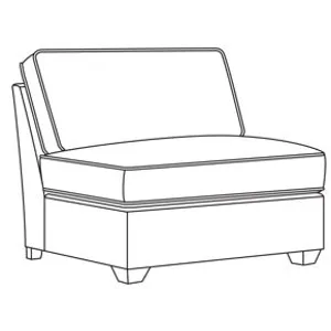 Century Home Elegance Cornerstone Armless Chair N Half