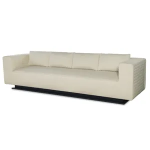 Century Home Elegance Tatami Large Quilted Sofa Metal Base
