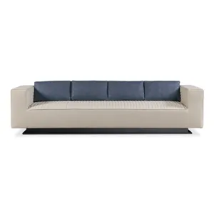 Century Home Elegance Tatami Large Quilted Sofa Metal Base
