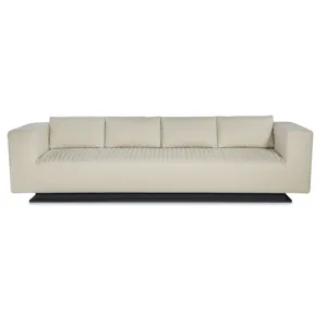 Century Home Elegance Tatami Large Quilted Sofa Metal Base