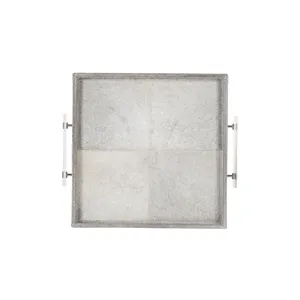 Grand Tour Furniture Sterling Small Hair-On-Hide Tray