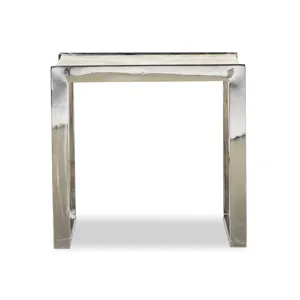 Grand Tour Furniture Samantha Glassy Quartz Lamp Table