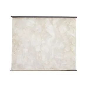 Grand Tour Furniture Samantha Glassy Quartz Lamp Table