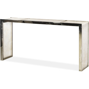 Grand Tour Furniture Samantha Glassy Quartz Console Table