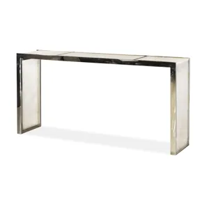 Grand Tour Furniture Samantha Glassy Quartz Console Table