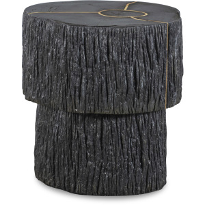 Grand Tour Furniture Elan Petrified Wood Accent Table Dark