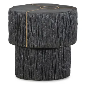 Grand Tour Furniture Elan Petrified Wood Accent Table Dark