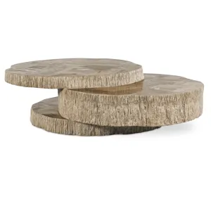 Grand Tour Furniture Elan Petrified Wood Stack Cocktail Light