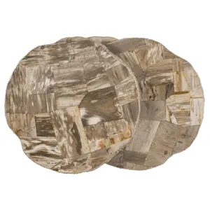 Grand Tour Furniture Elan Petrified Wood Stack Cocktail Light