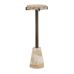 Grand Tour Furniture Acme Petrified Wood Drinks Table Light