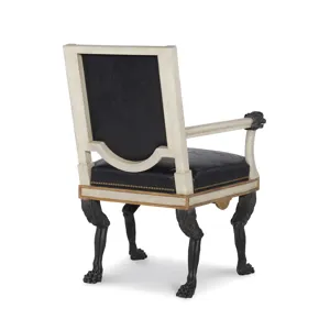 Tara Shaw Upholstery Robert Arm Chair Black Leather