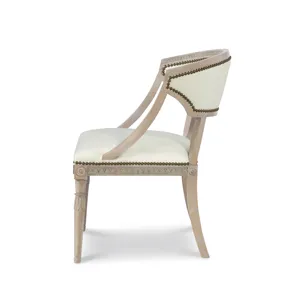 Tara Shaw Upholstery Victoria Accent Chair-Swedish Faint Grey