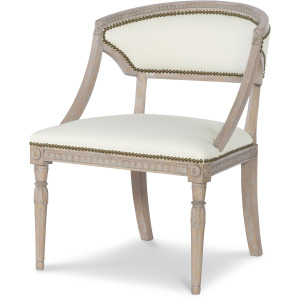 Tara Shaw Upholstery Victoria Accent Chair-Swedish Faint Grey