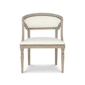 Tara Shaw Upholstery Victoria Accent Chair-Swedish Faint Grey