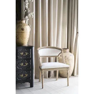 Tara Shaw Upholstery Victoria Accent Chair-Swedish Faint Grey