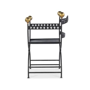 Tara Shaw Casegoods Dante Iron Savonarola Chair