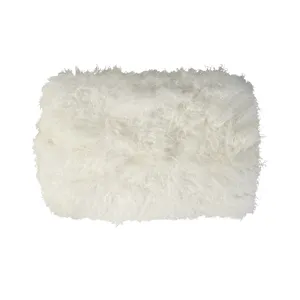 Tara Shaw Casegoods Pompiduo Italian Mongolian Lamb Stool