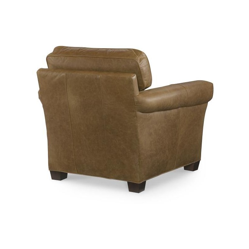 Century Trading Company PLR-69CO-TAN - Leather Chair With Ottoman