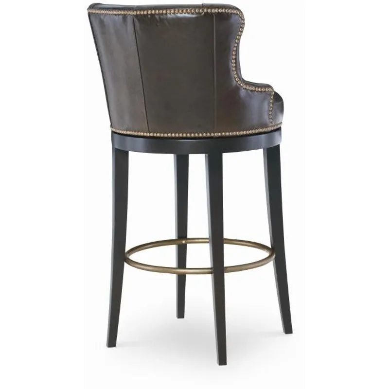 Century Trading Company Leather Swivel Bar Stool