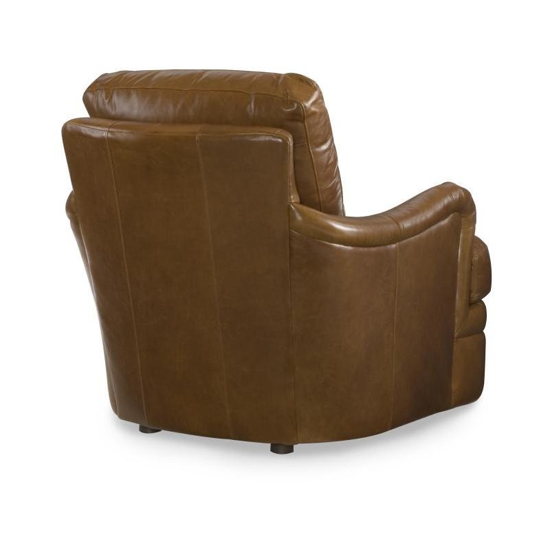 Century Trading Company PLR-67CO-HONEY - Leather Chair With Ottoman