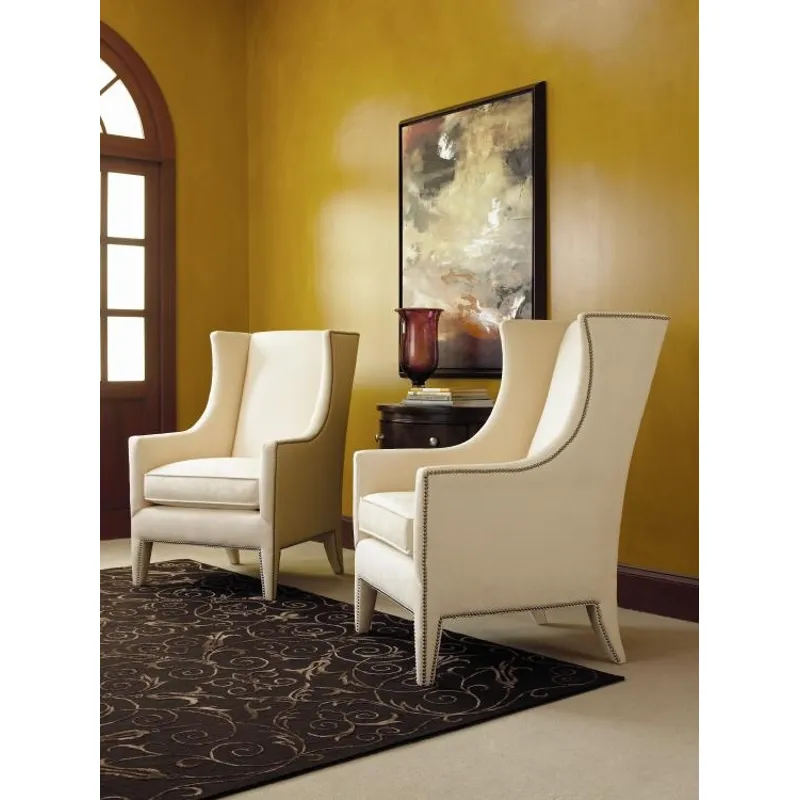 Century Leather Sophia Wing Chair