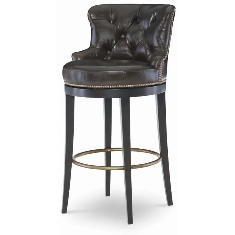 Century Trading Company Leather Swivel Bar Stool