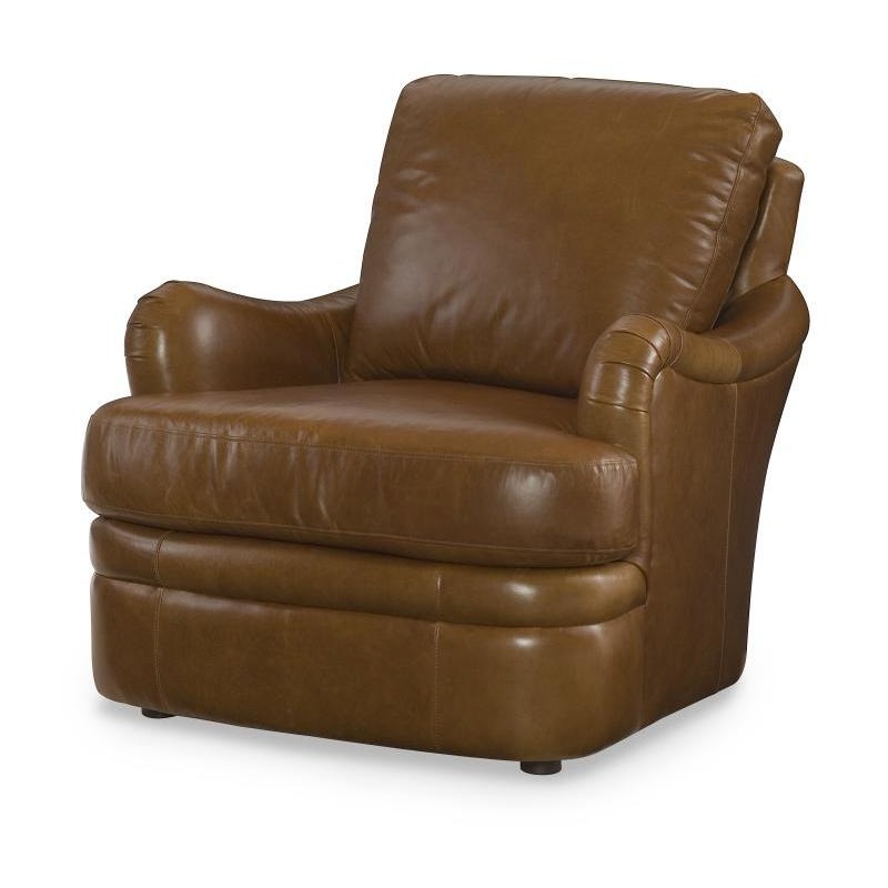 Century Trading Company PLR-67CO-HONEY - Leather Chair With Ottoman