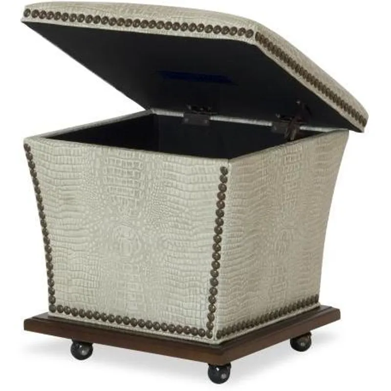 Century Leather Kingston Storage Ottoman