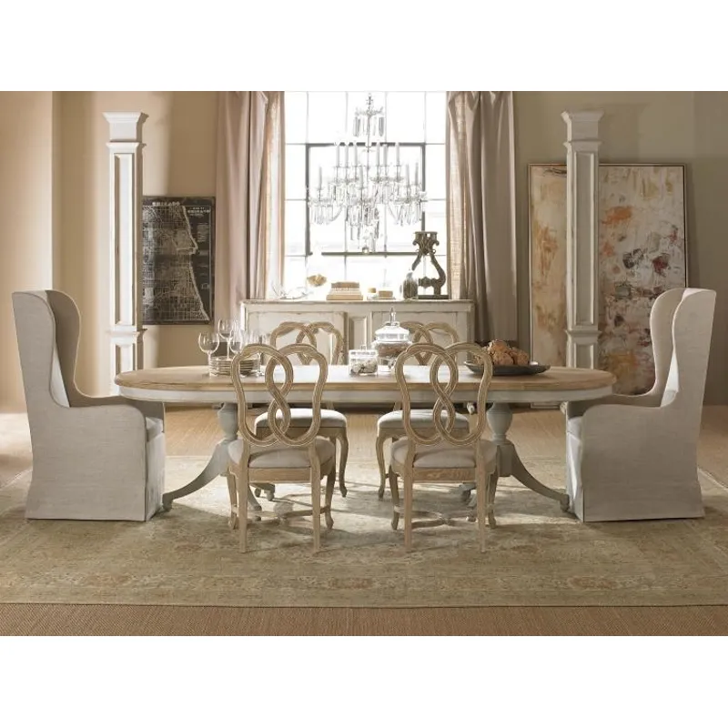Archive Home and Monarch Madeline Double Pedestal Table