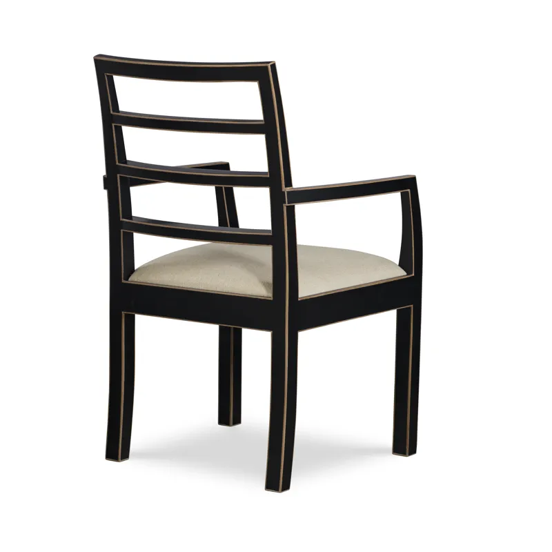 Thomas O'Brien - Upholstery Dara Arm Chair Black &amp; Gold