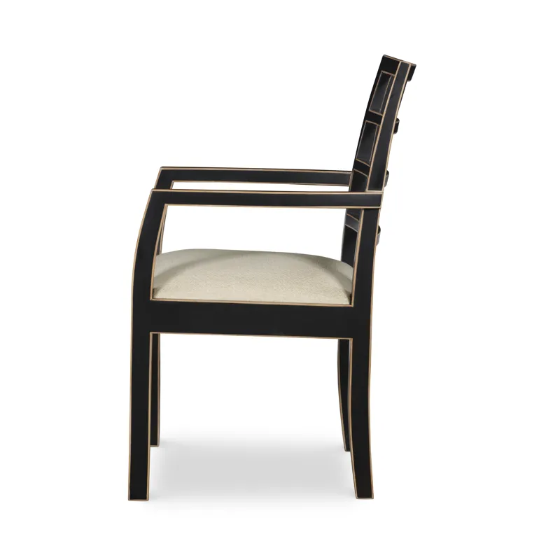 Thomas O'Brien - Upholstery Dara Arm Chair Black &amp; Gold