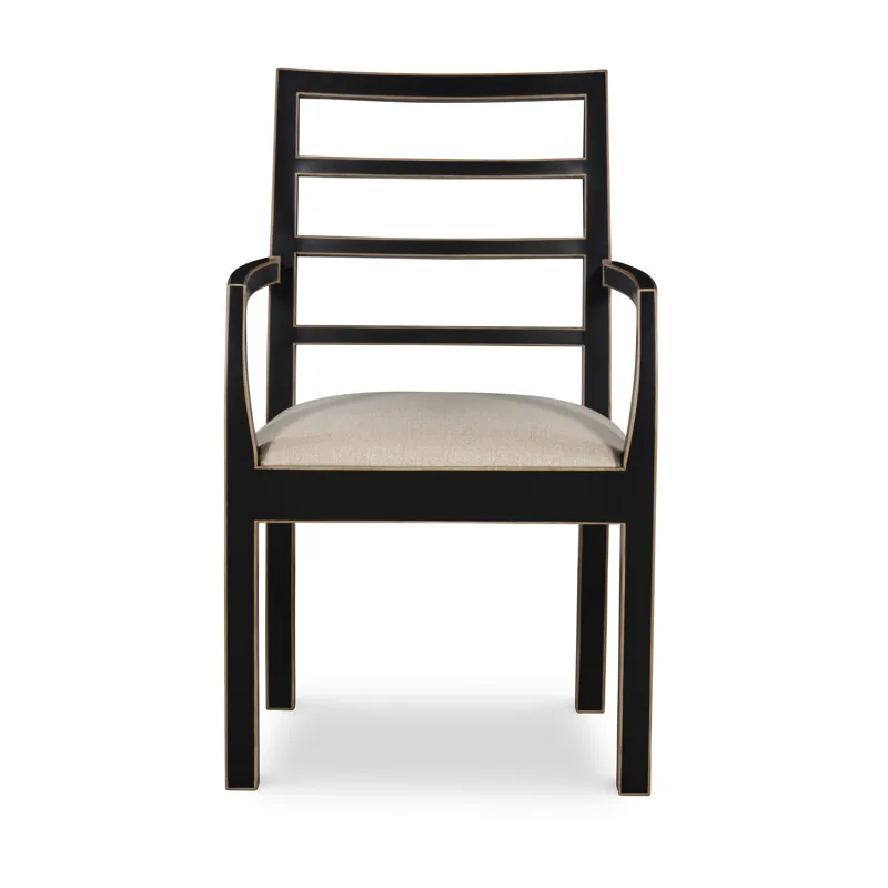 Thomas O'Brien - Upholstery Dara Arm Chair Black &amp; Gold