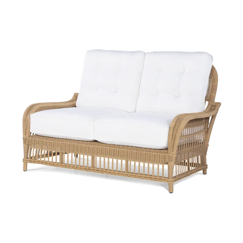 Thomas O\'Brien Outdoor Mainland Wicker Love Seat W/Buttons
