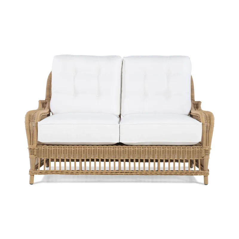 Thomas O\'Brien Outdoor Mainland Wicker Love Seat W/Buttons
